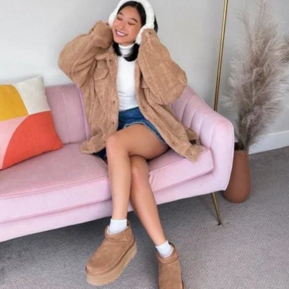 Classic Mini Platform BLACK unisex size 8 women 7 men - Picture 12 of 13